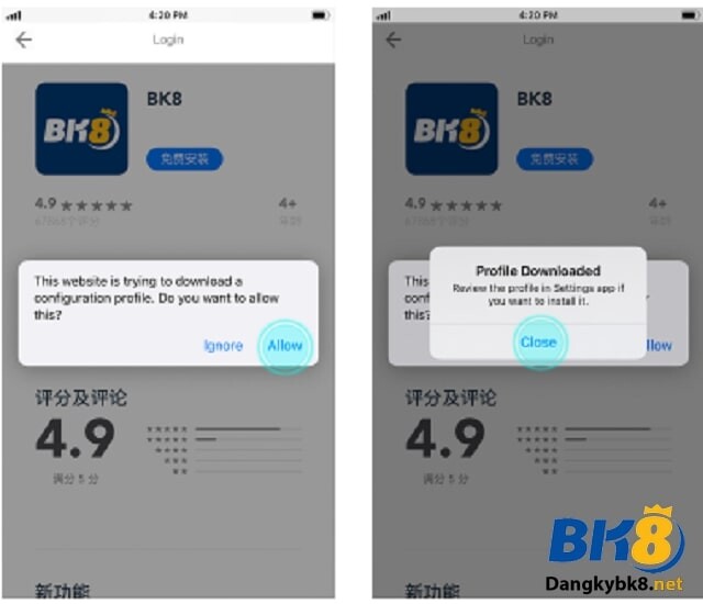 Hướng dẫn tải App BK8 trên hệ điều hành Android